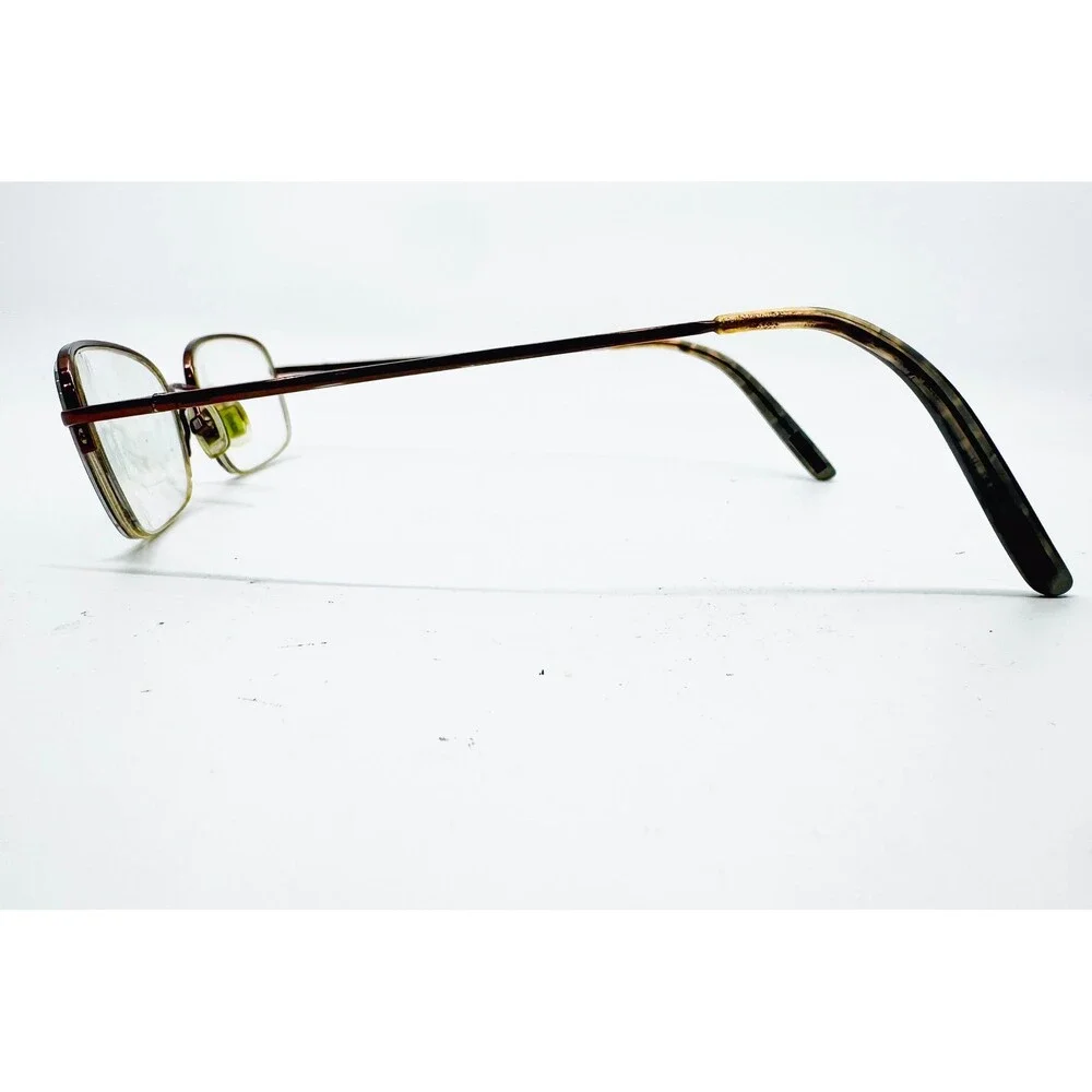 Fossil Speedway Eyeglass Frames Mens Brown Semi Rimless Rectangular 140 0TJ2